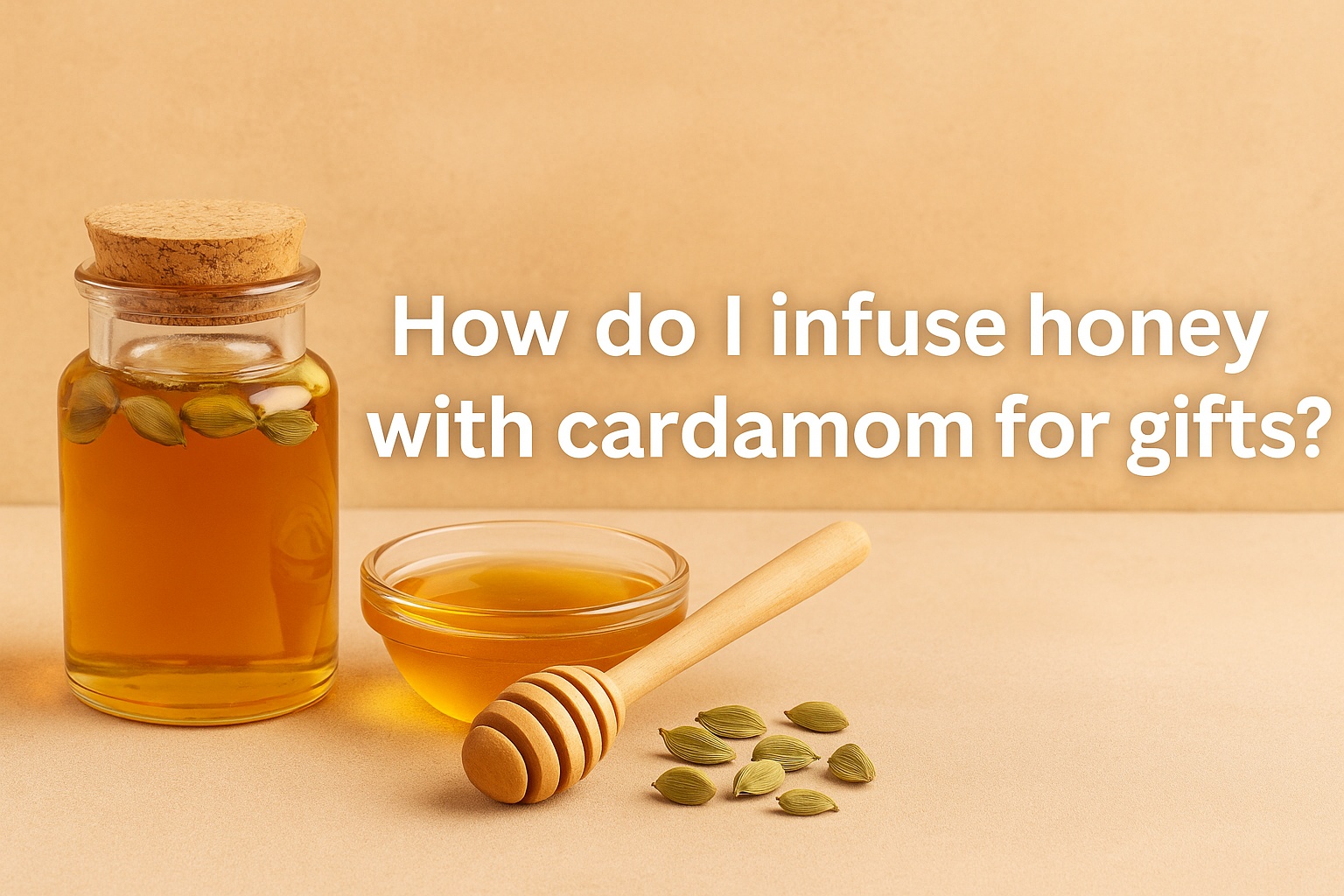 How do I infuse honey with cardamom for gifts?