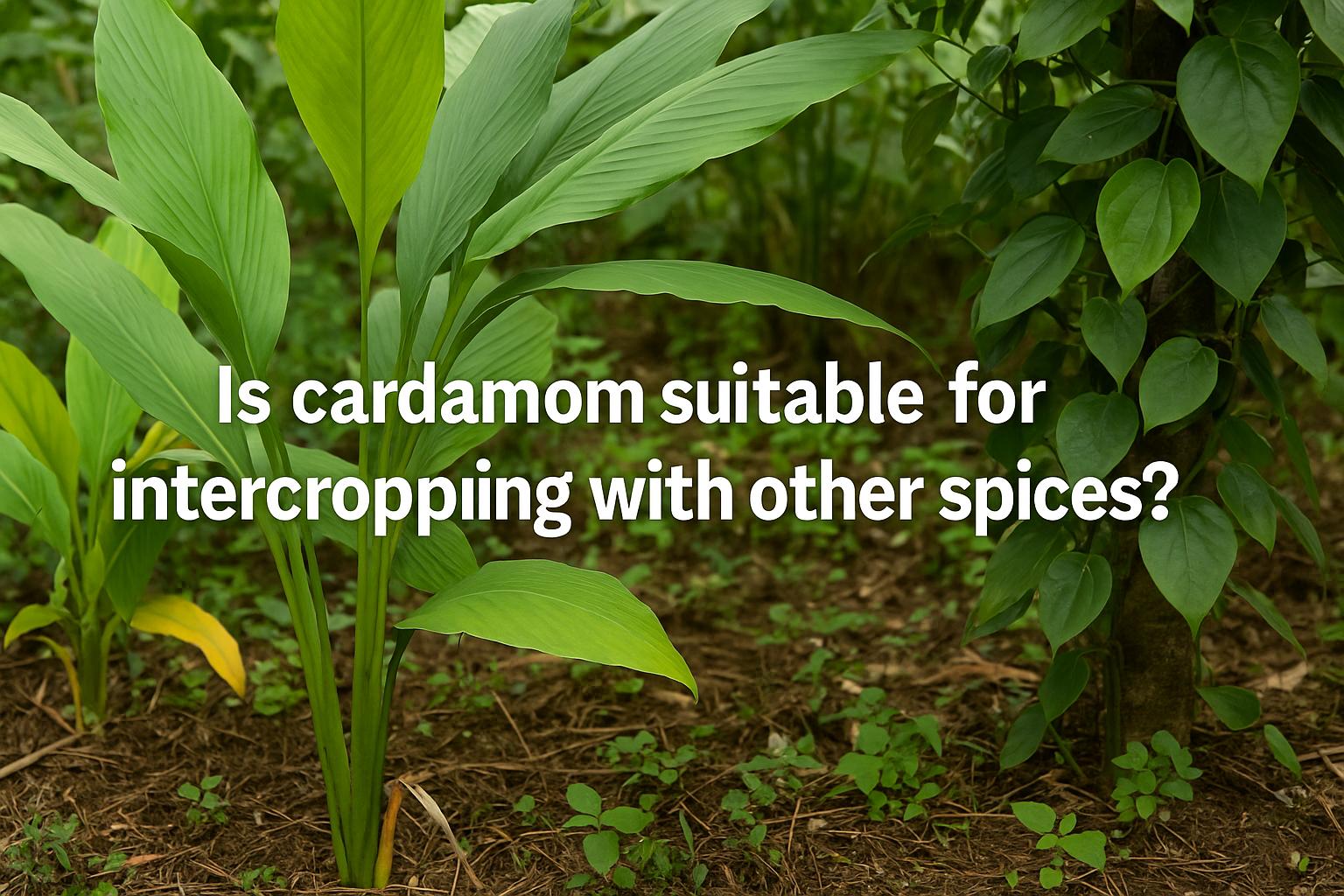 Is cardamom suitable for intercropping with other spices?