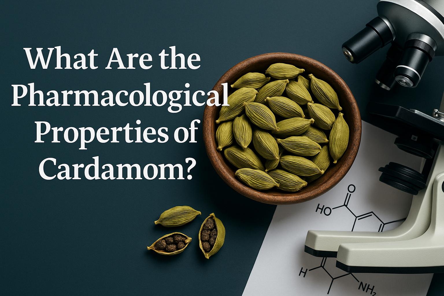 What are the pharmacological properties of cardamom?