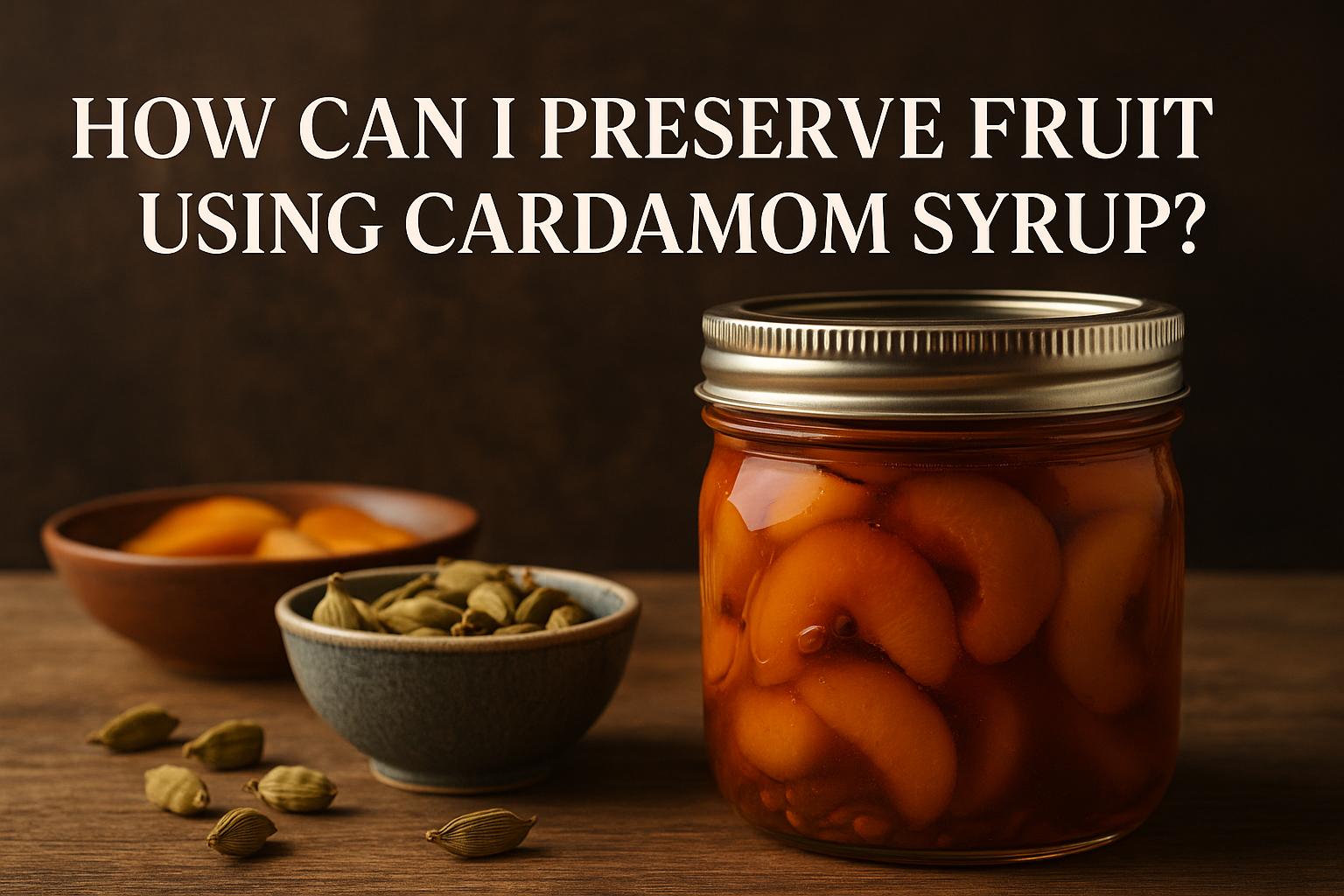 How can I preserve fruit using cardamom syrup?