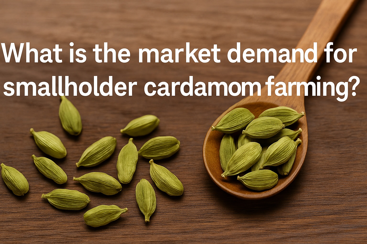 What is the market demand for smallholder cardamom farming?