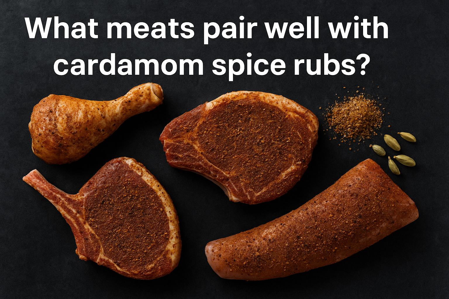 What meats pair well with cardamom spice rubs?